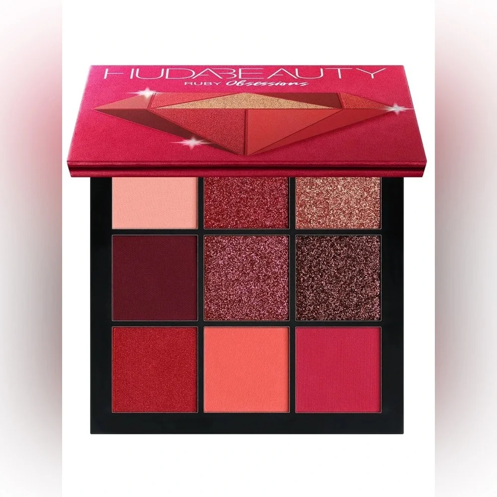 HUDA BEAUTY Ruby Obsessions Eyeshadow Palette - Vibrant Reds and Golds - Picture 3 of 7